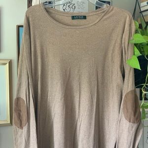 Ralph Lauren Tan Ribbed Long sleeve Top